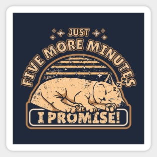 Sleeping Kitten | Just Five More Minutes, I Promise Sticker